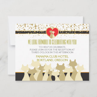 Hochzeitskarten für Coole Katzen Einladung