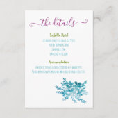 Hochzeitskarten für das Blue Floral Begleitkarte (Vorderseite)