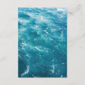 Hochzeitskarten für das Blue Floral Begleitkarte (Rückseite)