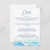 Hochzeitskarten für den blauen Ozean Begleitkarte (Vorne/Hinten)