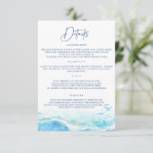 Hochzeitskarten für den blauen Ozean Begleitkarte (Stehend Vorderseite)