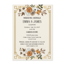 Hochzeitskarten für die Vintage-Gartenhochzeit
