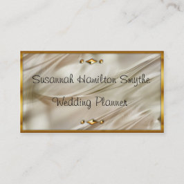 Hochzeitskarten für Elfenbeinseide und Gold Visitenkarte