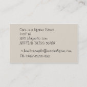 Hochzeitskarten für Elfenbeinseide und Gold Visitenkarte (Rückseite)