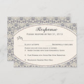Hochzeitskarten für Floral Damask Lace UAWG RSVP Karte (Vorne/Hinten)