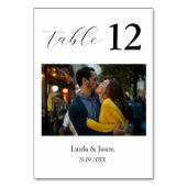 Hochzeitskarten für Foto-Tischnummer Tischnummer (Vorderseite)