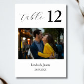 Hochzeitskarten für Foto-Tischnummer Tischnummer