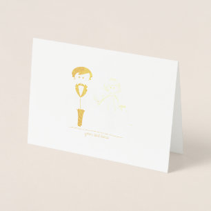 Hochzeitskarten für Gold Foil Bride & Groom Folienkarte