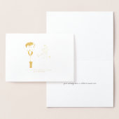 Hochzeitskarten für Gold Foil Bride & Groom Folienkarte (Anzeige)