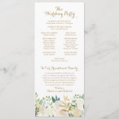 Hochzeitskarten für Gold und Weiße Blume Programm (Rückseite)
