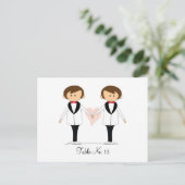 Hochzeitskarten für Groom und Groom Postkarte (Stehend Vorderseite)