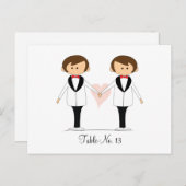 Hochzeitskarten für Groom und Groom Postkarte (Vorne/Hinten)