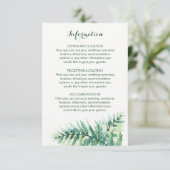 Hochzeitskarten für grüne Wasserfarben Begleitkarte (Stehend Vorderseite)