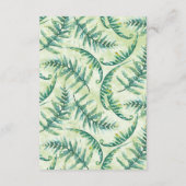 Hochzeitskarten für grüne Wasserfarben Begleitkarte (Rückseite)
