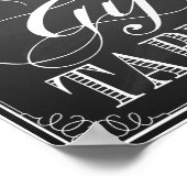 Hochzeitskarten für Halbpension und Geschenksticht Poster (Ecke)