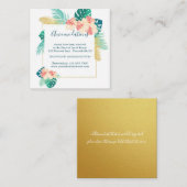 Hochzeitskarten für hawaiianischen Hibiskus Begleitkarte (Vorne/Hinten)
