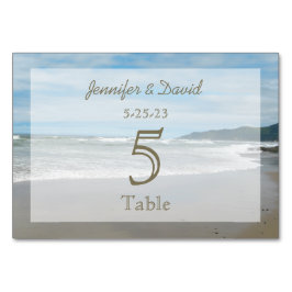 Hochzeitskarten für Hochzeiten am Strand Tischnummer
