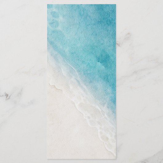 Hochzeitskarten für Hochzeiten im Sommer an der Kü Menükarte (Rückseite)