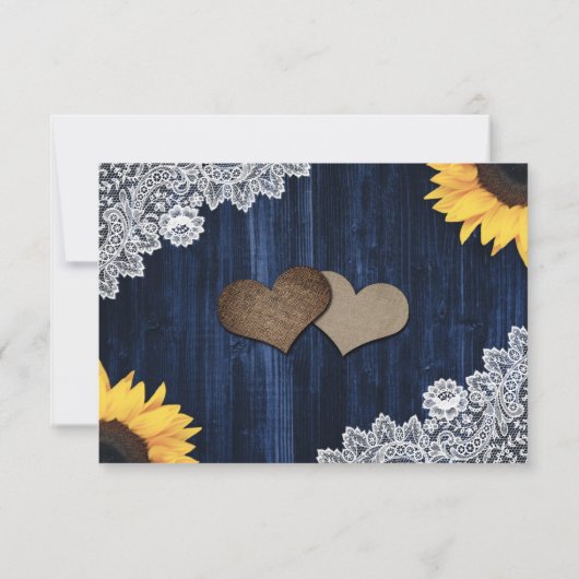 Hochzeitskarten für Hochzeitskarten mit blauem Hol RSVP Karte (Rückseite)