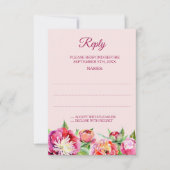 Hochzeitskarten für hübsche Peonies RSVP Karte (Vorderseite)