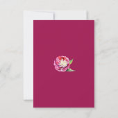 Hochzeitskarten für hübsche Peonies RSVP Karte (Rückseite)