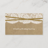 Hochzeitskarten für Kraft, Spitzen und Sonnenblume Platzkarte (Rückseite)