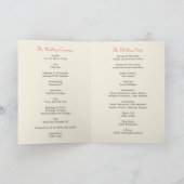 Hochzeitskarten für Liebesvögel Programm (Innenseite)