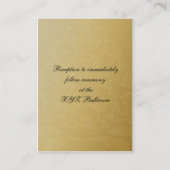 Hochzeitskarten für lila Gold Begleitkarte (Rückseite)