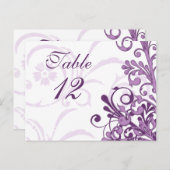 Hochzeitskarten für lila und weiße Blütenblätter Postkarte (Vorne/Hinten)