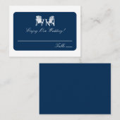 Hochzeitskarten für Marineblau Platzkarte (Vorne/Hinten)