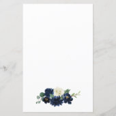 Hochzeitskarten für Navy Blue Silver Ivory (Rückseite)