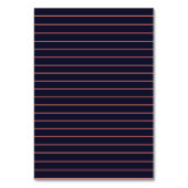 Hochzeitskarten für Navy Blue und Coral Foto Tischnummer (Rückseite)