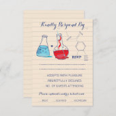 Hochzeitskarten für Red and Blue Chemistry RSVP Karte (Vorne/Hinten)