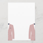 Hochzeitskarten für Rosa und Blau Menükarte (Rückseite)