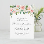 Hochzeitskarten für Rosa und Weiße Blume Programm (Stehend Vorderseite)