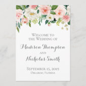 Hochzeitskarten für Rosa und Weiße Blume Programm (Vorderseite)