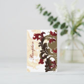 Hochzeitskarten für Rotes Gold Begleitkarte (Stehend Vorderseite)