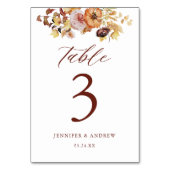 Hochzeitskarten für Rustikale Herde Tischnummer (Rückseite)