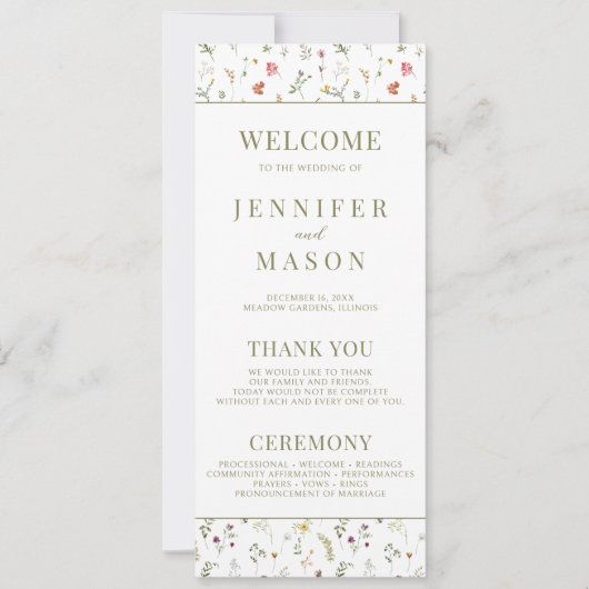 Hochzeitskarten für Rustikale Wiesen-Wildblume (Vorderseite)