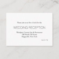 Hochzeitskarten für Schwarze Krawatte