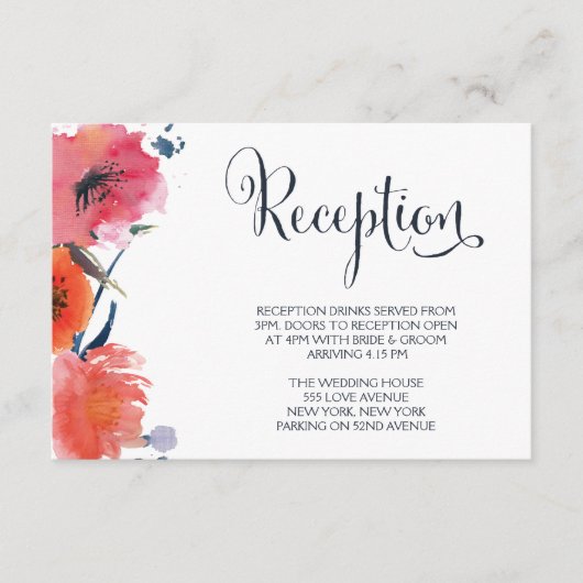 Hochzeitskarten für Seefarben Begleitkarte (Vorderseite)