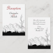 Hochzeitskarten für Silhouetten Begleitkarte (Vorne/Hinten)