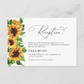 Hochzeitskarten für Sonnenblumen Begleitkarte (Vorderseite)