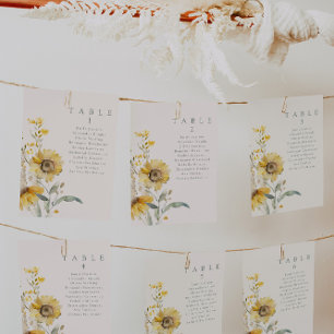Hochzeitskarten für Sonnenblumen Einladung
