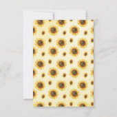 Hochzeitskarten für Sonnenblumen RSVP Karte (Rückseite)