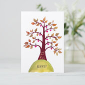 Hochzeitskarten für uAwg Herbst/Herbst RSVP Karte (Stehend Vorderseite)