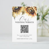 Hochzeitskarten für Wasserfarben-Sonnenblumen Begleitkarte (Stehend Vorderseite)