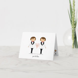 Hochzeitskarten für zwei Bräutigame Dankeskarte