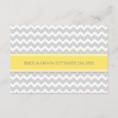 Hochzeitskarten Gelb-Grau Zickzack Begleitkarte (Rückseite)