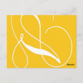 Hochzeitskarten Gelbe Tischnummer A (Rückseite)